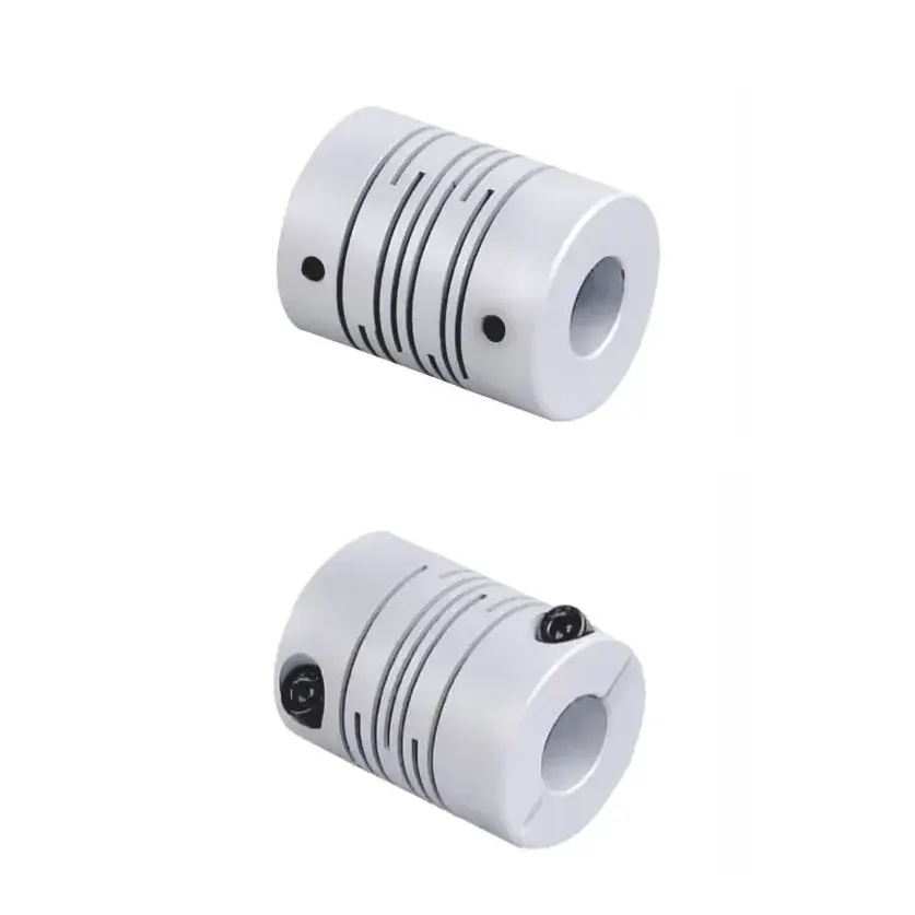 Flexible beam coupling helical cut detail compact servo motor encoder Australia
