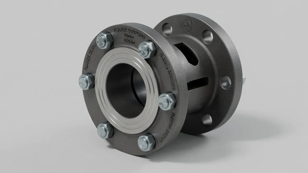 Heavy duty cast iron grey flange coupling high torque hub material